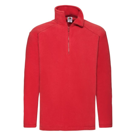 Толстовка "Half Zip Fleece", красный_2XL, 100% полиэстер, 300 г/м2