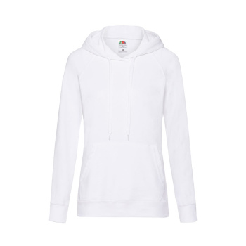 Толстовка женская "LIGHTWEIGHT", белый_XS, 80% хлопок, 20% полиэстер, 240 г/м2