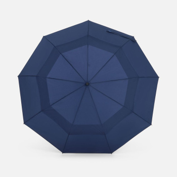 Складной зонт Dome Double с двойным куполом, темно-синий