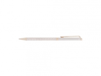 Ручка шариковая Pierre Cardin SLIM. Цвет - серебристый. Упаковка Е