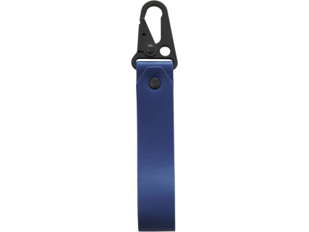 Брелок-ремувка из эко-кожи с карабином "Domino", темно-синий