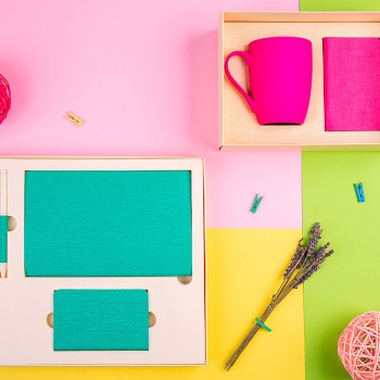 Набор подарочный PROVENCE-2: Универсальный аккумулятор(5000мАh) и кружка, голубой, шт