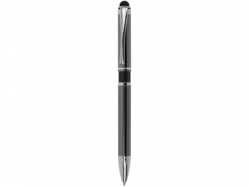 Ручка металлическая шариковая "Isabella" с анодированным покрытием и цветной вставкой, оружейная сталь и черны