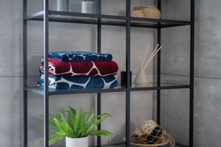 Полотенце Giraffe, большое, бежевое с синим