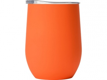 Термокружка Sense Gum, soft-touch, непротекаемая крышка, 370мл, оранжевый (P)