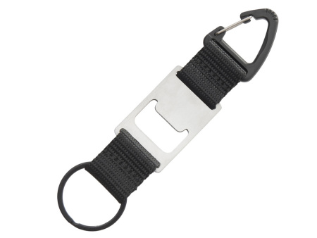 Брелок-ремувка с открывашкой и карабином "Champion", черный