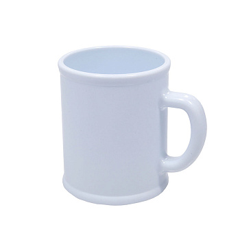 Кружка  "Радуга", белая, D=7,9см, H=9,6см, 300мл, пластик, тампопечать