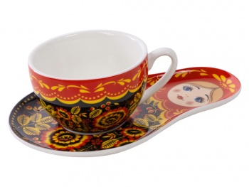 Набор "Хохлома": чайная пара, варенье