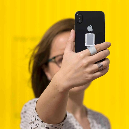 Держатель для телефона с ремешком для селфи, MANFIX, чёрный, 7,5*2,2*0,5см