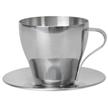 Чайная пара "Teatime", 220 мл, металл, лазерная гравировка