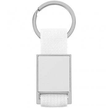 Брелок Stropp с тканевой вставкой, белый