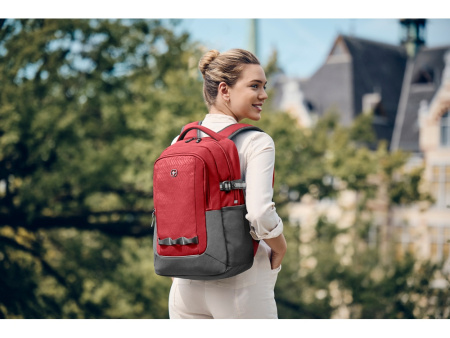 Рюкзак WENGER NEXT Ryde 16", красный/антрацит, переработанный ПЭТ/Полиэстер, 32х21х47 см, 26 л.