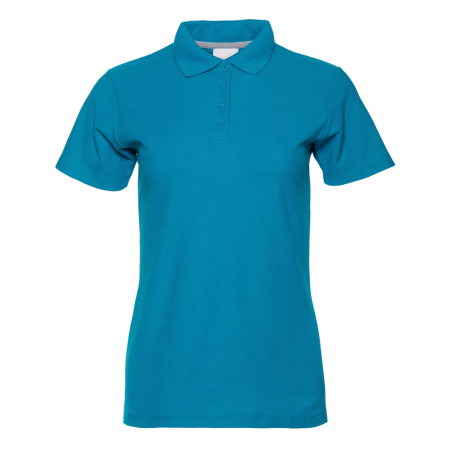Рубашка поло женская STAN хлопок/полиэстер 185, 04WL, Лазурный,  (40/1)  (52/XXL)