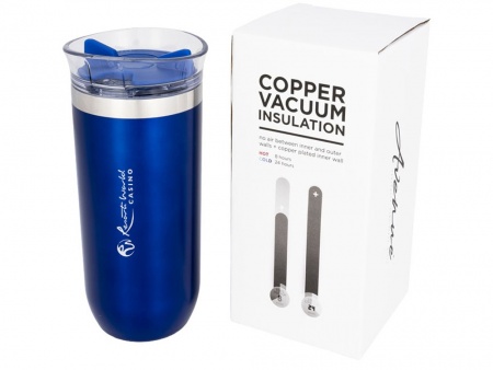 Вакуумная герметичная термокружка «Twist», синий