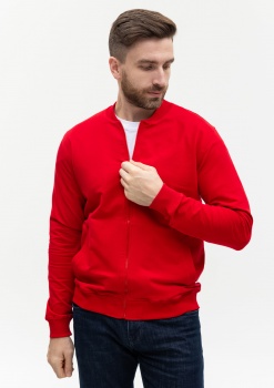 Толстовка  унисекс STAN на молнии футер без начёса 245,65N, Красный (14) (50/L)