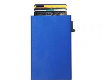 Картхолдер "Florence" с RFID- защитой из алюминия, синий