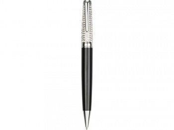 Набор William Lloyd : ручка шариковая и подставка, черный/серебристый