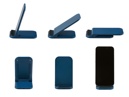 Беспроводное зарядное устройство «Foldy», 15 Вт, темно-синий