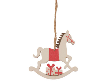 Елочная подвеска - лошадка (печать с 2 сторон)