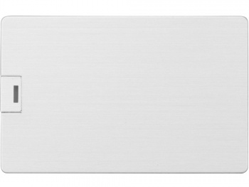 Флеш-карта USB 2.0 16 Gb в виде металлической карты "Card Metal", серебристый