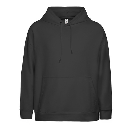 Толстовка мужская оверсайз MOHITO, чёрный, XS/S, 80% хлопок, 20% полиэст, 280 г/м2