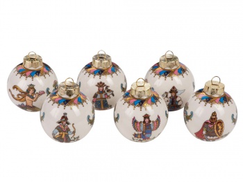 Набор новогодних шаров «Русские сказки», 6 шт