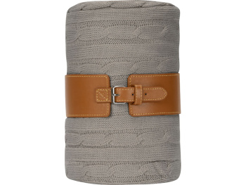 Плед акриловый Braid NEW, светло-серый