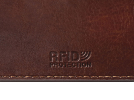 Картхолдер для 6 пластиковых карт с RFID-защитой "Fabrizio", коричневый