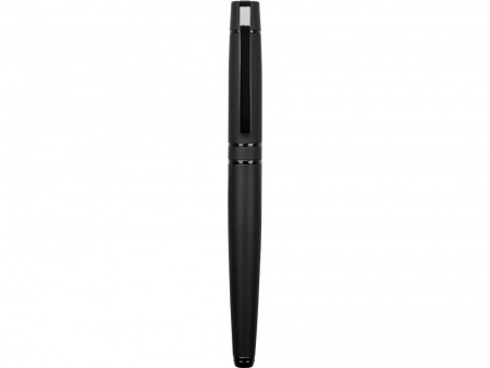 Ручка металлическая роллер Uma «VIP R GUM» soft-touch с зеркальной гравировкой, черный