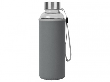 Бутылка для воды "Pure" c чехлом, 420 мл, серый