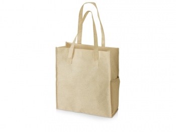 Сумка-шоппер Wheat из переработанного пластика 80gsm, 30.5*33*12.5cm, бежевый Сумка-шоппер Wheat из переработанного пластика 80gsm, 30.5*33*12.5cm, бежевый