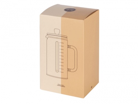 Френч-пресс в стальном корпусе и ручкой из бамбука «Coffee break», 1000 мл (Р)