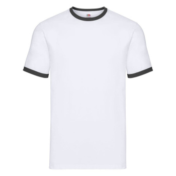 Футболка "Ringer T", белый с черным_S, 100% х/б, 160 г/м2