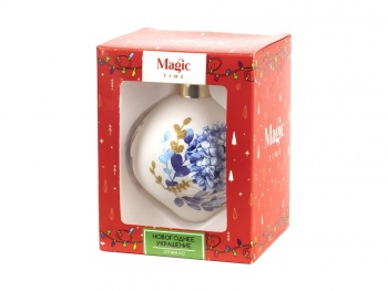 Стеклянный шар «Цветочный бум» (голубой)