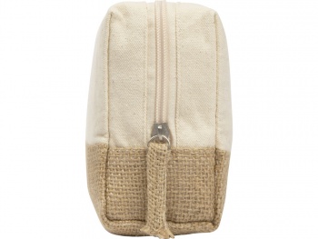 Косметичка "Jute" с ручкой из хлопка и джута, натуральный