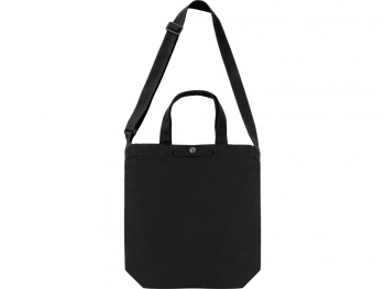 Сумка Helfer из хлопка на кнопке с регулирующейся лямкой, черный