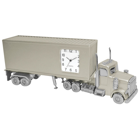 Часы "Трейлер", 15х3,5х5,2 см, металл, лазерная гравировка