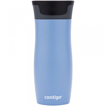 Термостакан Contigo West Loop, вакуумный, серо-голубой