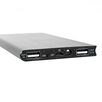 Универсальный аккумулятор "Energy" (8000 mAh), серебристое, 15,3х7,6х0,9см, металл, шт