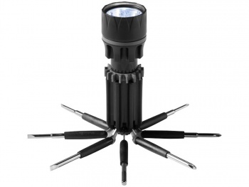 Фонарик с отвертками Spidey «8 в 1», черный