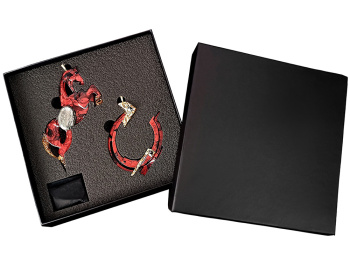 Елочные игрушки (Лошадь+Подкова).Символы года Гранат