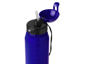 Бутылка для воды с трубочкой «Little», 400 мл, синий
