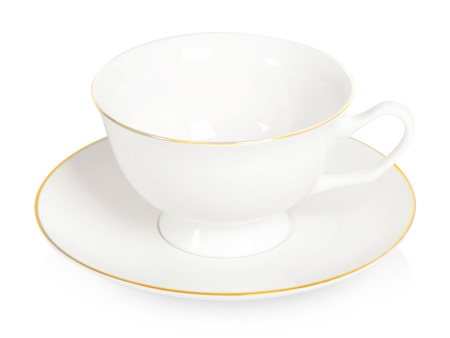 Чайная пара с золотой каймой, 200мл
