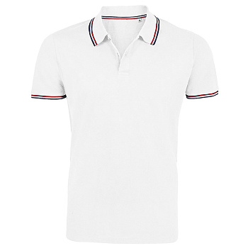 Поло "Prestige men", белый_S, 100% х/б, 200 г/м2