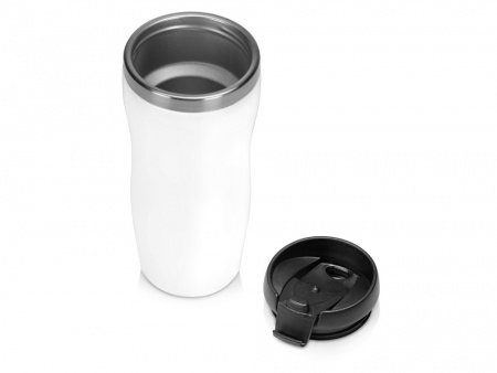 Термокружка "Mony Steel" 350 мл, soft touch, белый (P)