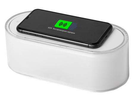 Ночник с беспроводной зарядкой и RGB подсветкой "Miracle", 15 Вт, белый