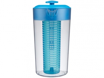 Кувшин с инфузором для фруктов Pebble, прозрачный/голубой