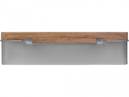 Подарочный винный набор из штопора и кожаного чехла для штопора ClickCut Set, серебристый