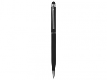Ручка-стилус шариковая "Jucy Soft" с покрытием soft touch, черный