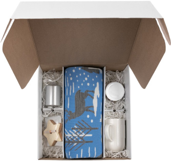 Набор Sever с пледом и кружкой, синий